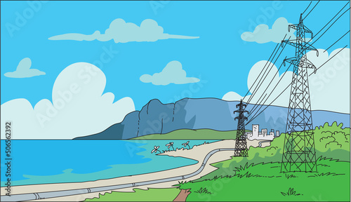 Transmission line and gas pipeline 