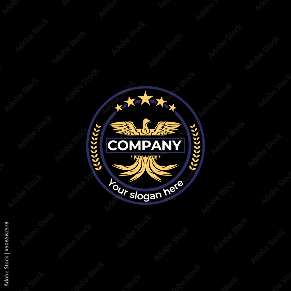 Bird army emblem modern logo template