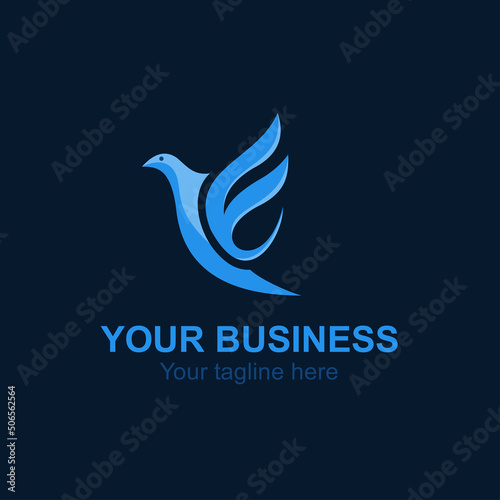 Fly bird airlines modern logo template