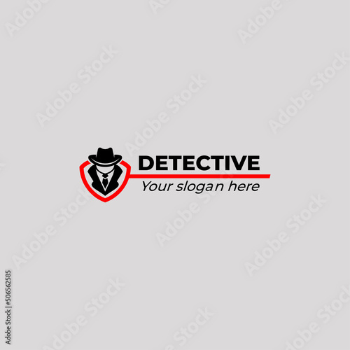 Detective modern logo template
