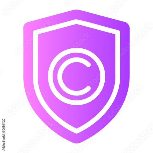 copyright gradient icon