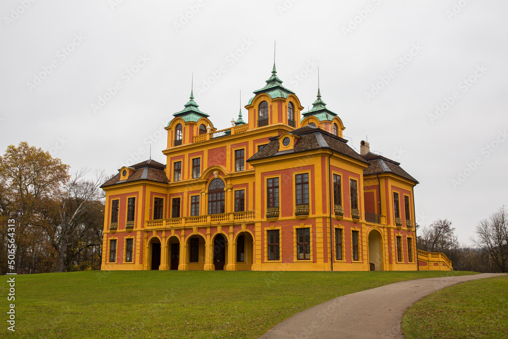 Side view on Schloss Favorite (Favorite Palace).