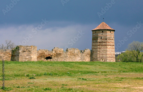 Ukraine - Bilhorod-Dnistrovskyi - The tower and the remains of the wall of the once powerful Belgorod-Dniester fortress near Odessa photo