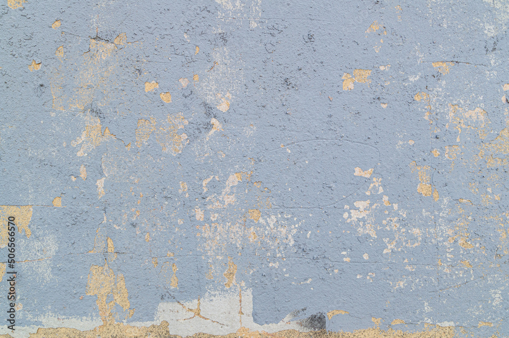 Naklejka premium texture of old scratched and peeling plaster