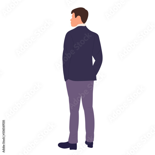 man in flat design isolated, vector