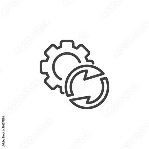 System update line icon