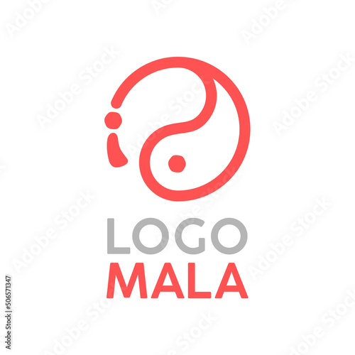 Holy rosary or buddhist mala, prayer beads logo vector icon