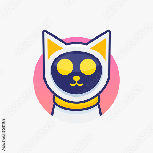 Concept of facial animal avatar chatbot cat