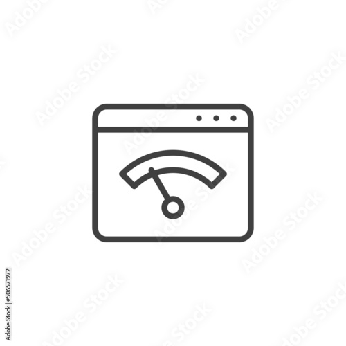 Speed browsing line icon