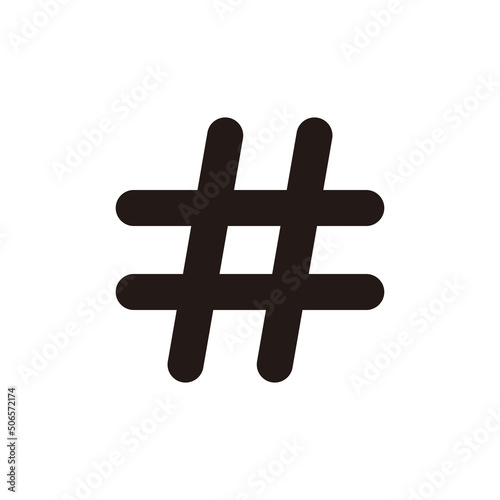 Hashtag icon. Hashtag vector logo illustration