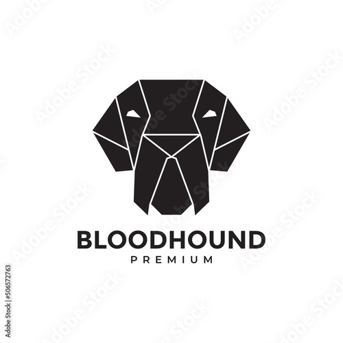 dog bloodhound polygon logo design vector graphic symbol icon illustration creative idea