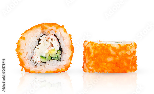 Sushi California Roll isolated on a white background