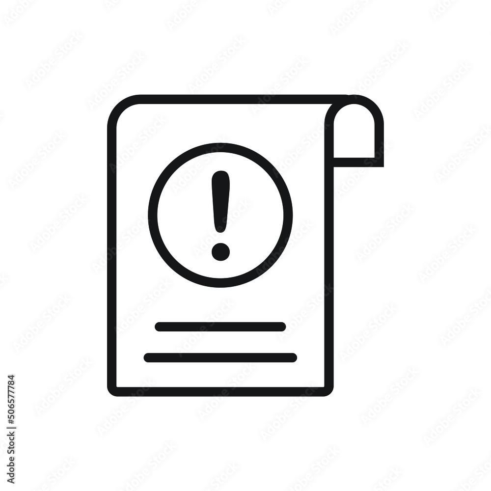 Warning file document icon design. vector illusration Warning file document icon design. vector illusration