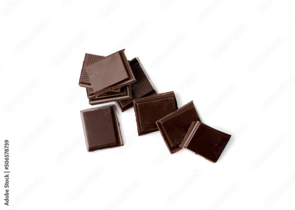 Broken Chocolate Bar Isolated