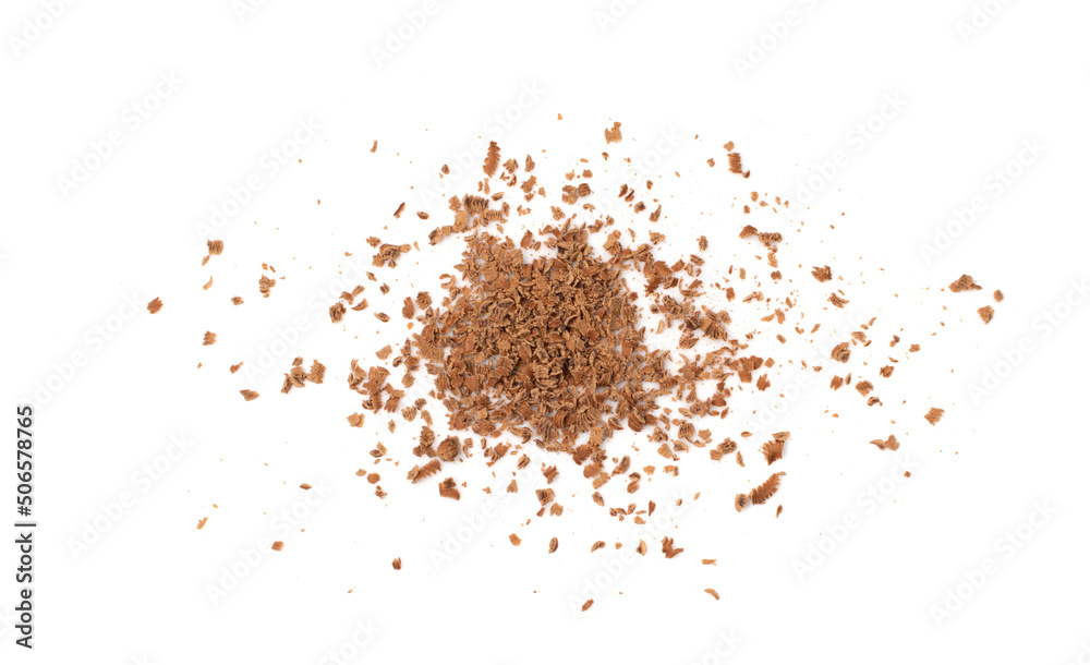 Grated Chocolate Isolated