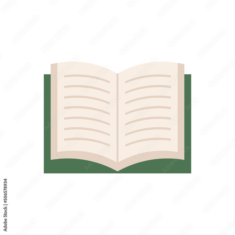 Open book vector icon on white background Open book vector icon on white background
