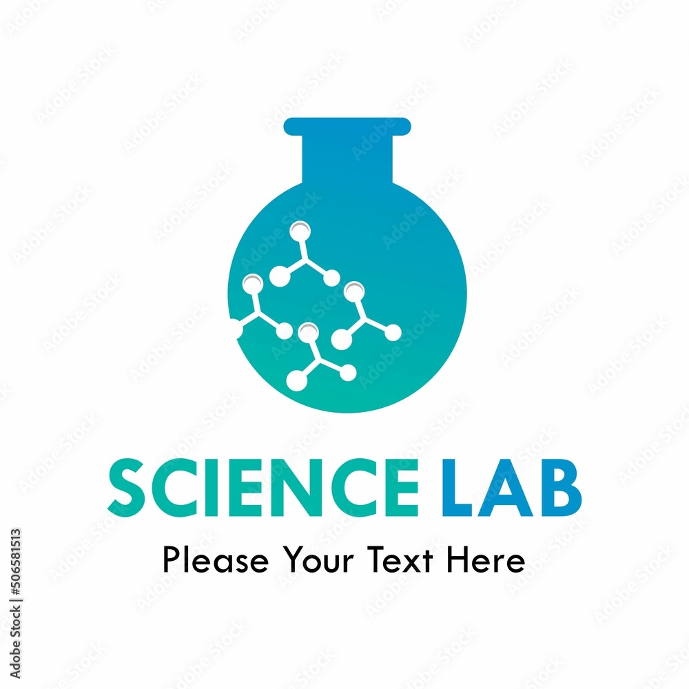 Obraz premium science lab logo template illustration