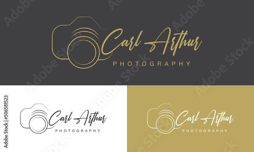 Camera photography logo icon vector template