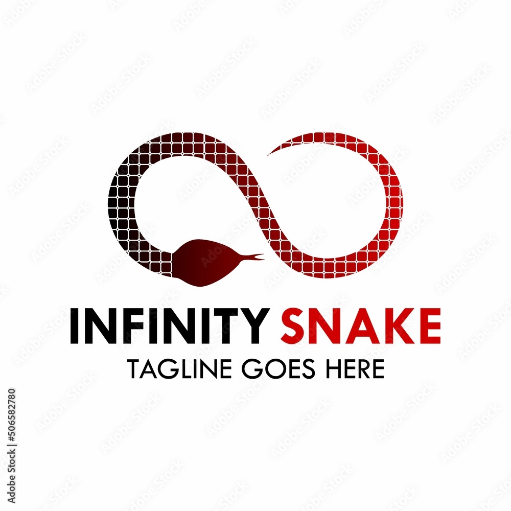 Fototapeta premium Infinity snake logo template illustration