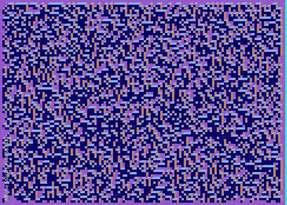 Implementation of Edward Zajec’s “Il Cubo” from 1971. Essentially a Truchet tile set of 8 tiles and rules for placement art illustration