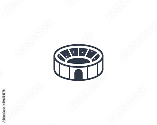 Stadium vector flat emoticon. Isolated Stadium emoji illustration. Stadium icon
