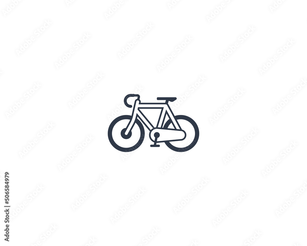 Bicycle vector flat emoticon. Isolated Bike illustration. Push Bike icon Bicycle vector flat emoticon. Isolated Bike illustration. Push Bike icon