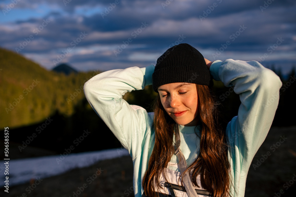 portrait of a girl in a hat portrait of a girl in a hat