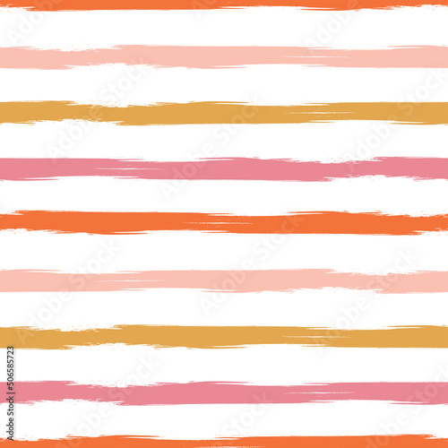 Colorful brush lines seamless pattern.