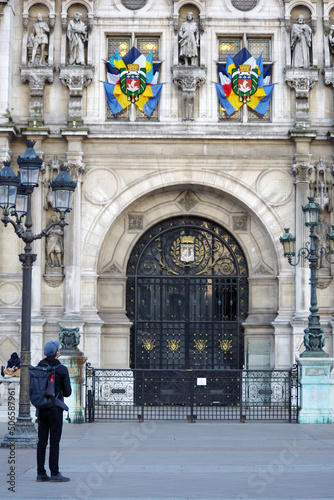 Façade de l'Hôtel de ville de Paris