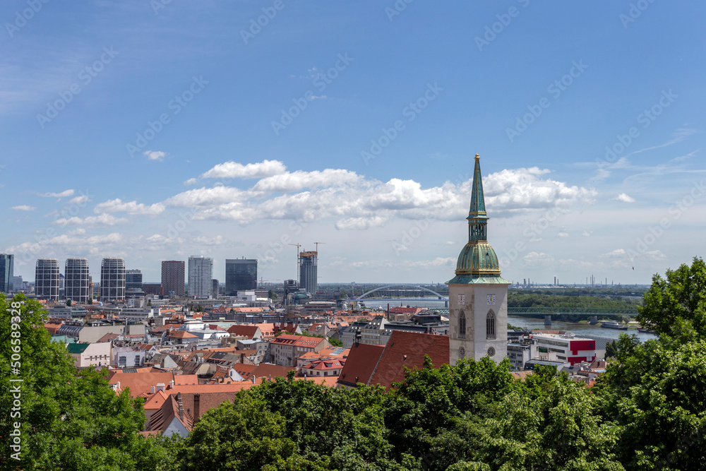 View of Bratislava from the castle hill