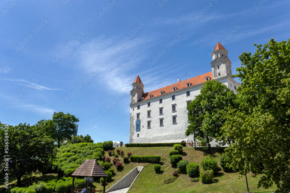 Bratislava castle on a sunny spring day