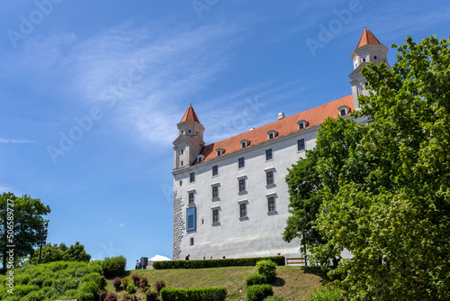 Bratislava castle on a sunny spring day