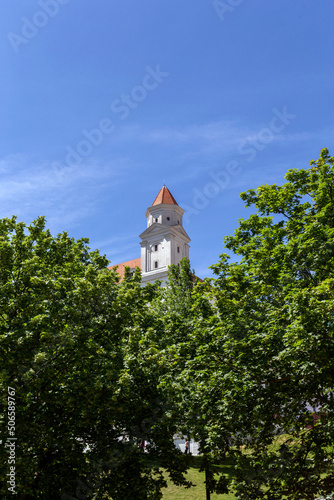 Bratislava castle on a sunny spring day