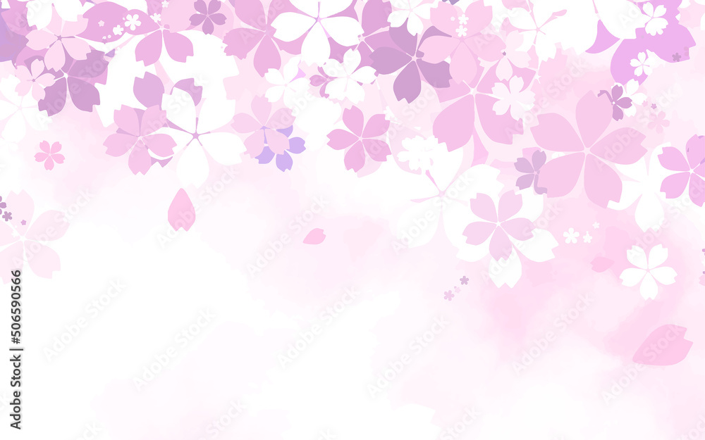 Cherry blossoms vector. Spring background