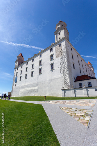 Bratislava castle on a sunny spring day