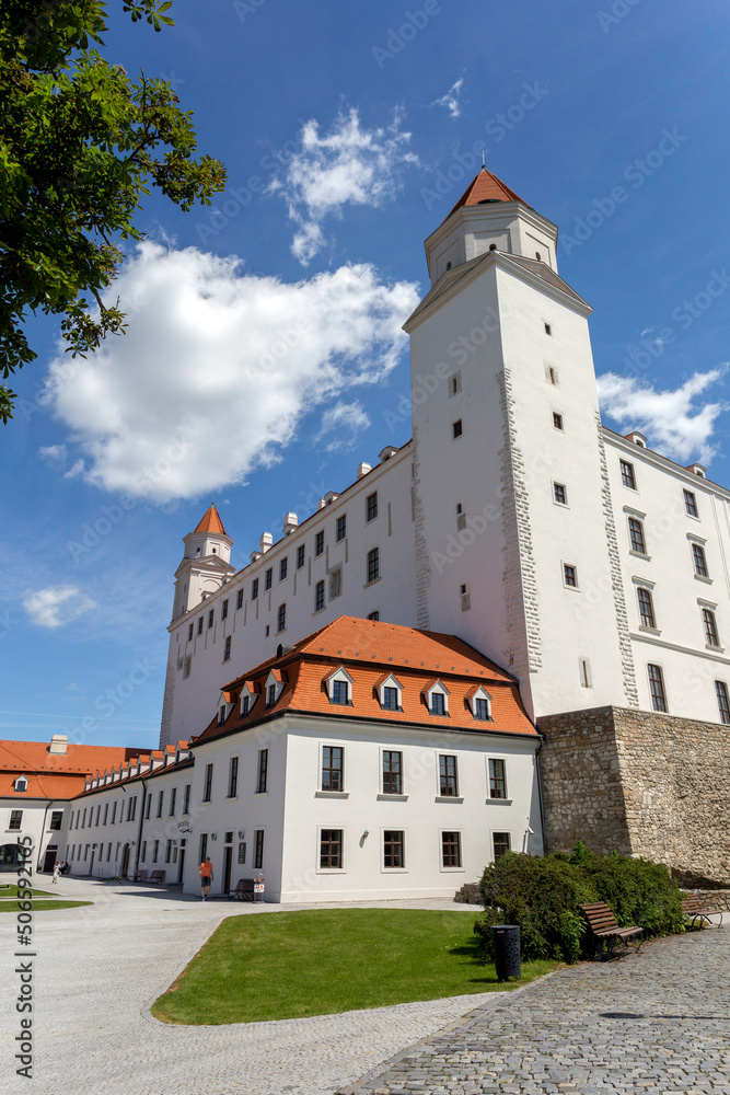 Bratislava castle on a sunny spring day