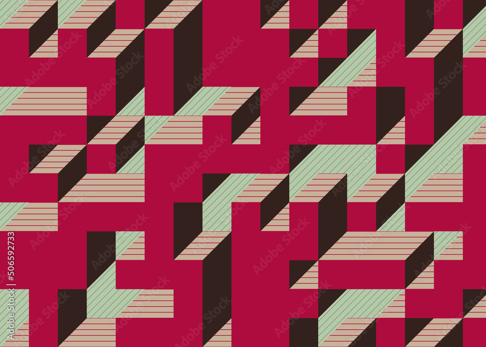 Implementation of Edward Zajec’s “Il Cubo” from 1971. Essentially a Truchet tile set of 8 tiles and rules for placement art illustration Implementation of Edward Zajec’s “Il Cubo” from 1971. Essentially a Truchet tile set of 8 tiles and rules for placement art illustration