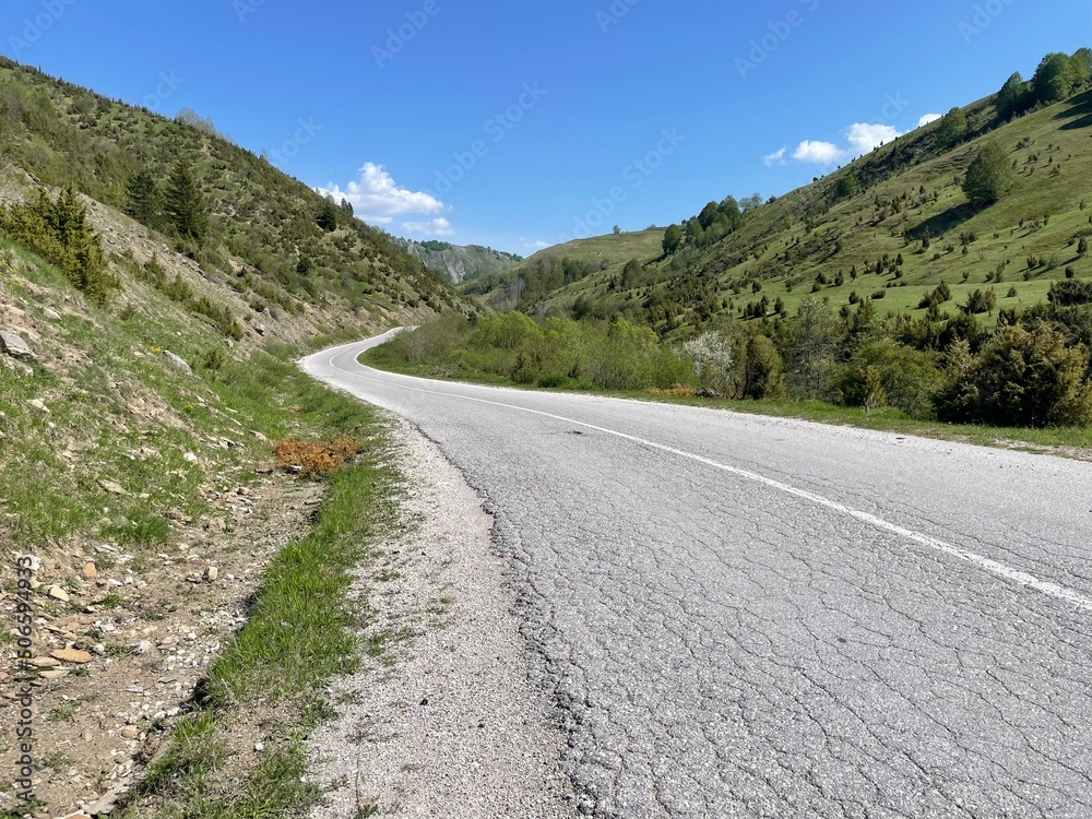 Bosnia and Herzegovina, Sarajevo - 22.05.2022: Mountain Bjelasnica. Natural landscape of one of most beautiful mountain in Bosnia and Herzegovina. Bosnia and Herzegovina, Sarajevo - 22.05.2022: Mountain Bjelasnica. Natural landscape of one of most beautiful mountain in Bosnia and Herzegovina.