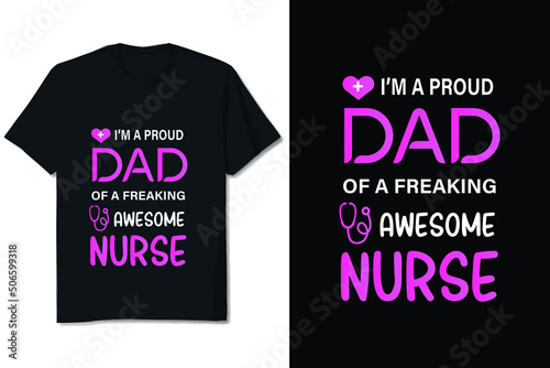 Nurse T-shirt Design ,Custom T-shirt Design 003