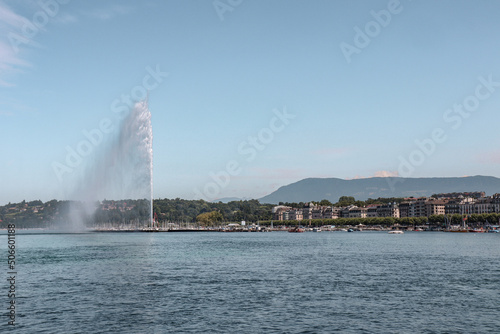 The Geneva water fountain.