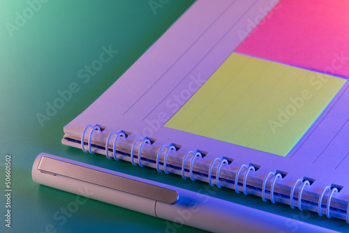 Notepad and pen