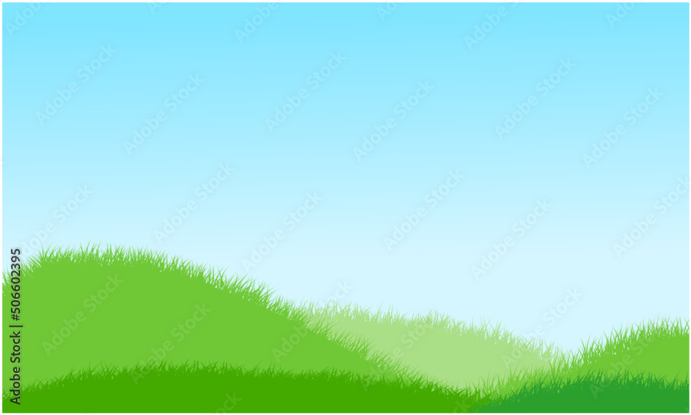 grassy hill, grassy field