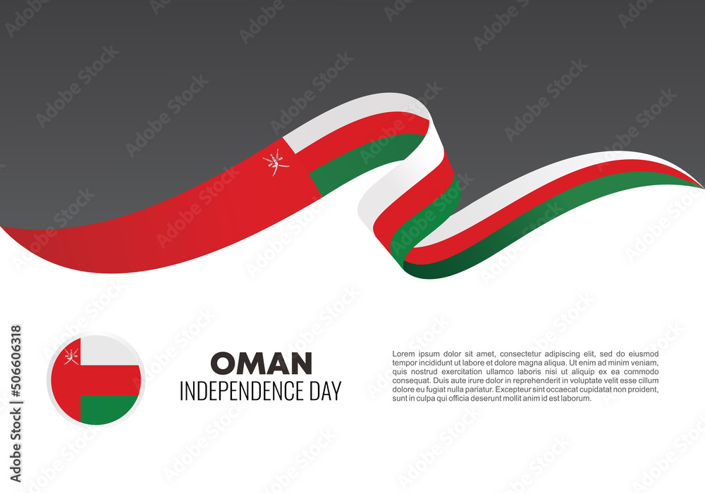 Oman independence day background with oman flag for national