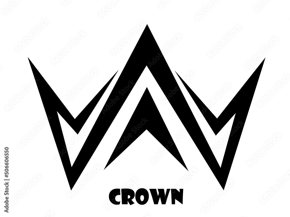 Graphic , illustration, black and white , icon, crown, logo , button, web, king, simple lines,