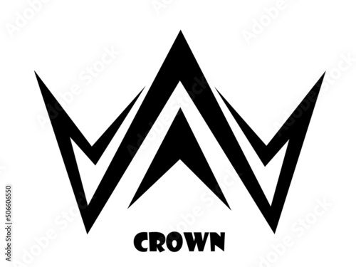 Obraz na płótnie Graphic , illustration, black and white , icon, crown, logo , button, web, king, simple lines, w salonie