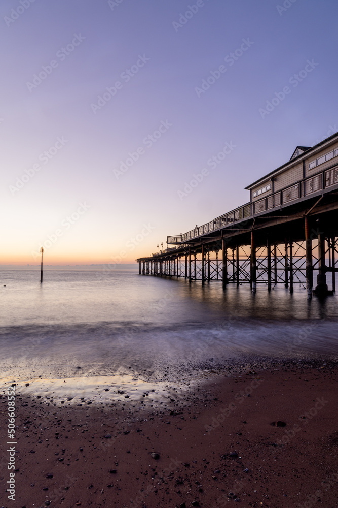 The Grand Pier At Teignmouth At Sunrise On An Autumn Morning