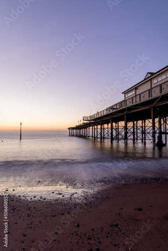 The Grand Pier At Teignmouth At Sunrise On An Autumn Morning
