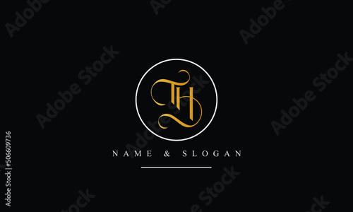 TH, HT, T, H abstract letters logo monogram