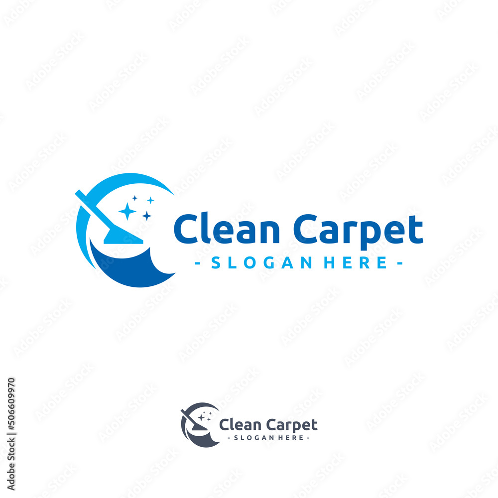 Letter C and clean carpet logo vector. Interiors cleaning service business logo template design concept. Letter C and clean carpet logo vector. Interiors cleaning service business logo template design concept.
