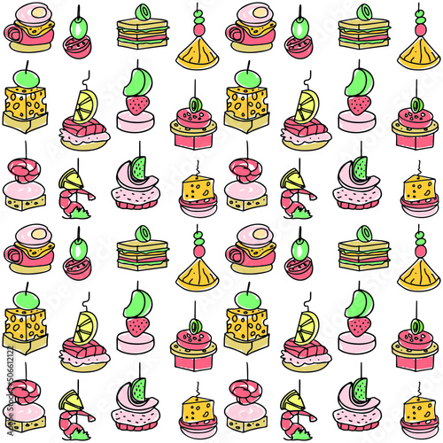 seamless pattern with tapas